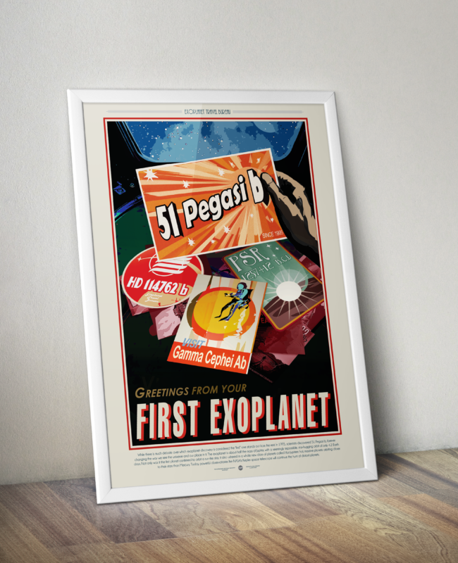 Retro Space Travel Posters - 51 Pegasi b