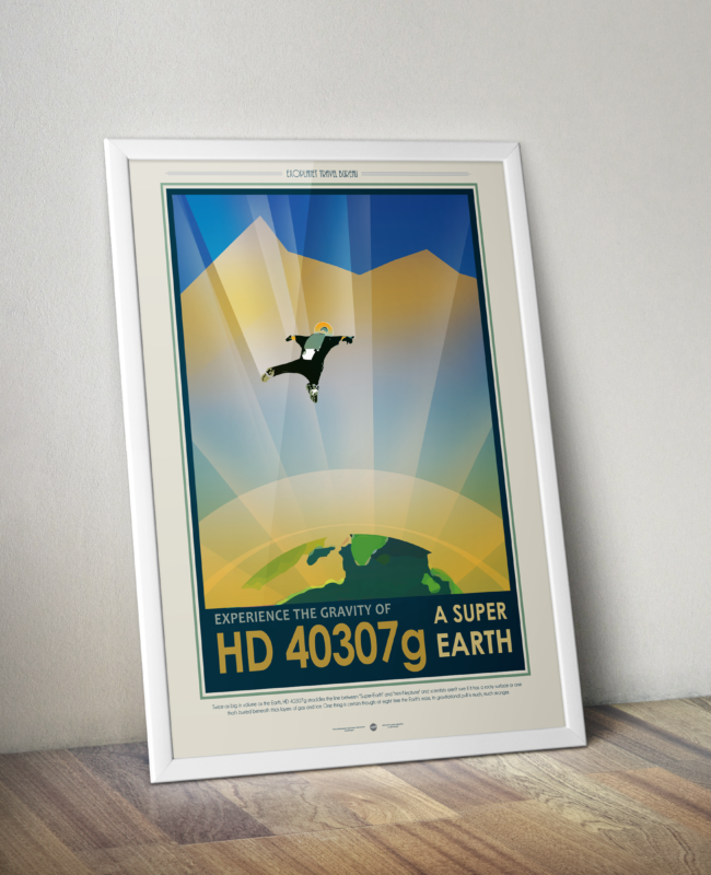 Retro Space Travel Posters - HD 40307g