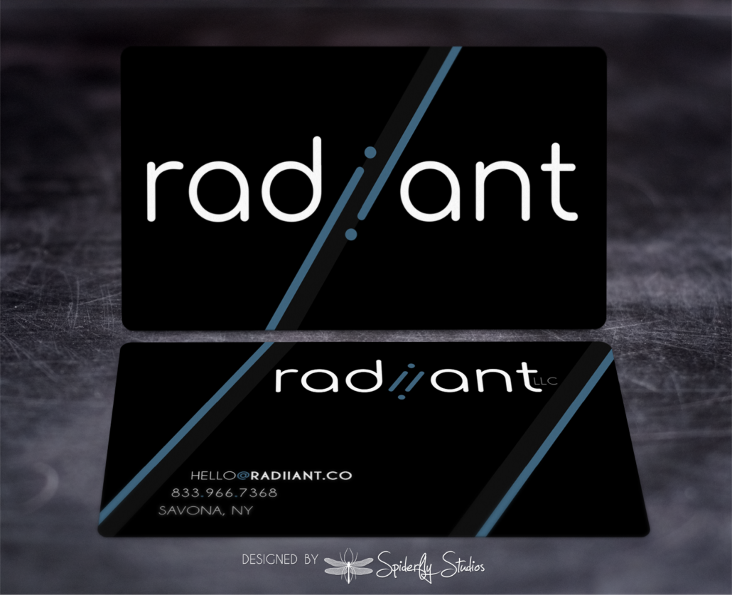 Radiiant Business Cards - Spiderfly Studios