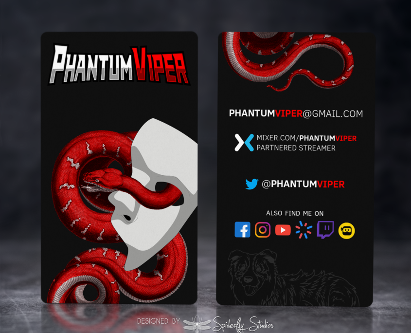 Phantum Viper Business Cards - Spiderfly Studios