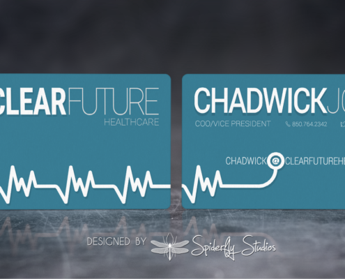 Clear Future Healthcare Business Cards - Spiderfly Studios