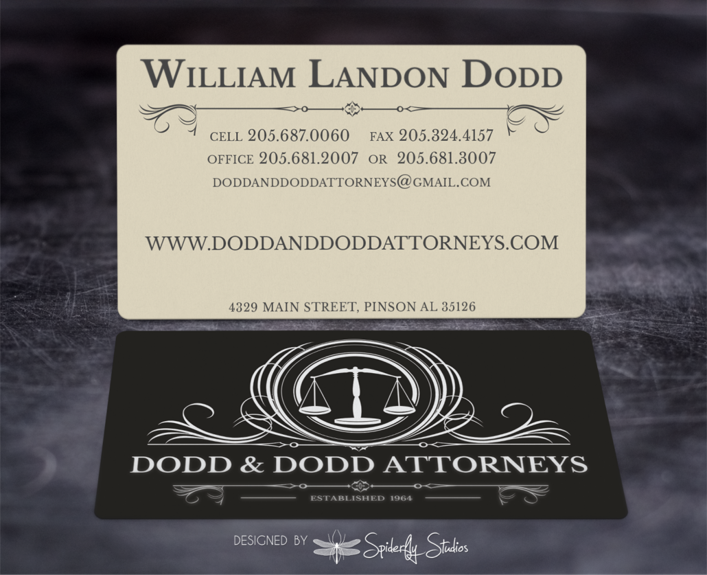 Dodd & Dodd Attorneys Business Cards - Spiderfly Studios
