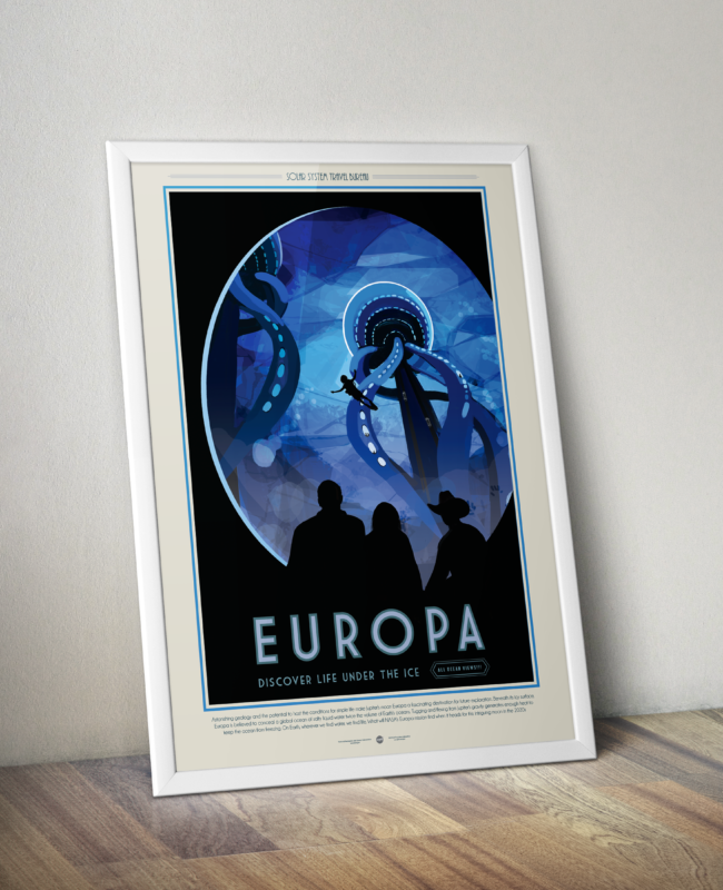 Retro Space Travel Posters - Europa