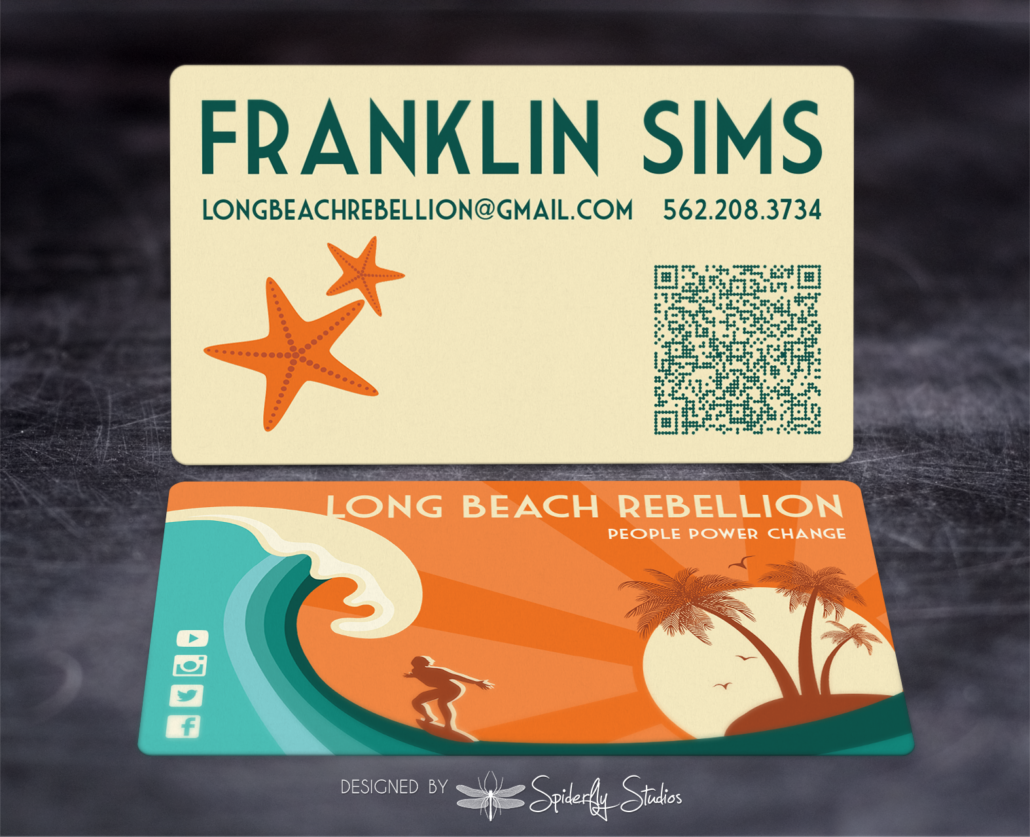 Long Beach Rebellion Business Cards - Spiderfly Studios