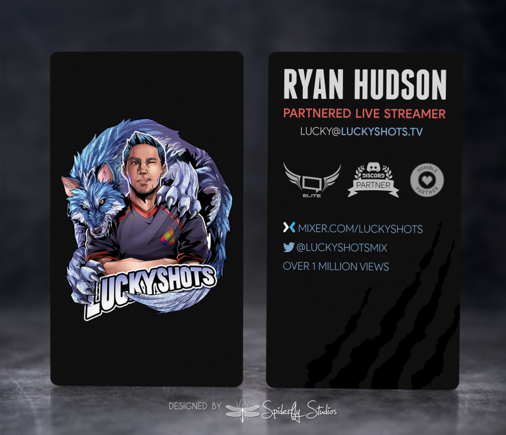 Luckyshots Business Cards - Spiderfly Studios