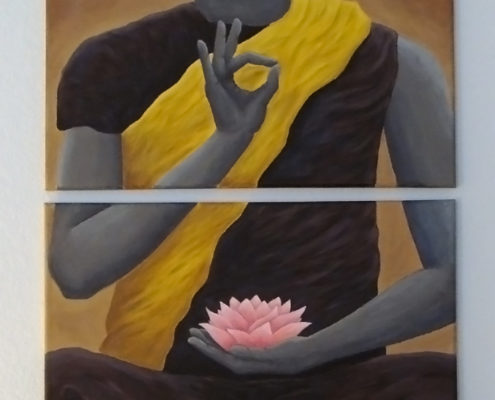 Meditating Buddha Painting - Spiderfly Studios