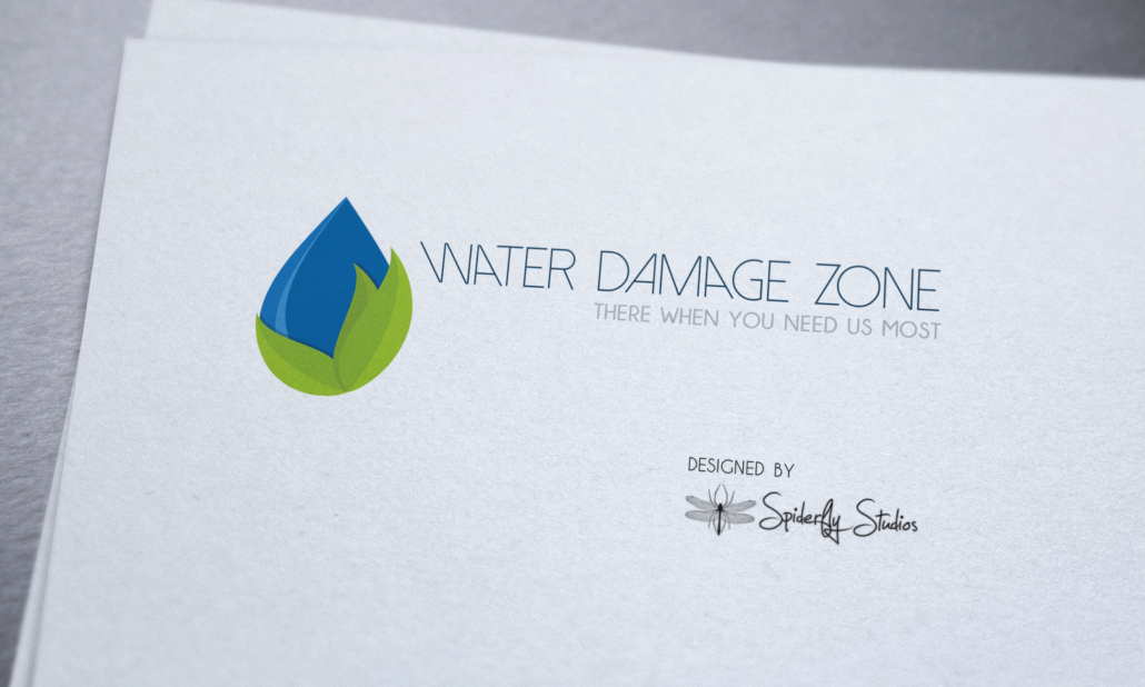 Water Damage Zone Logo - Spiderfly Studios