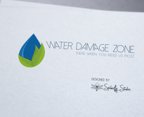 Water Damage Zone Logo - Spiderfly Studios
