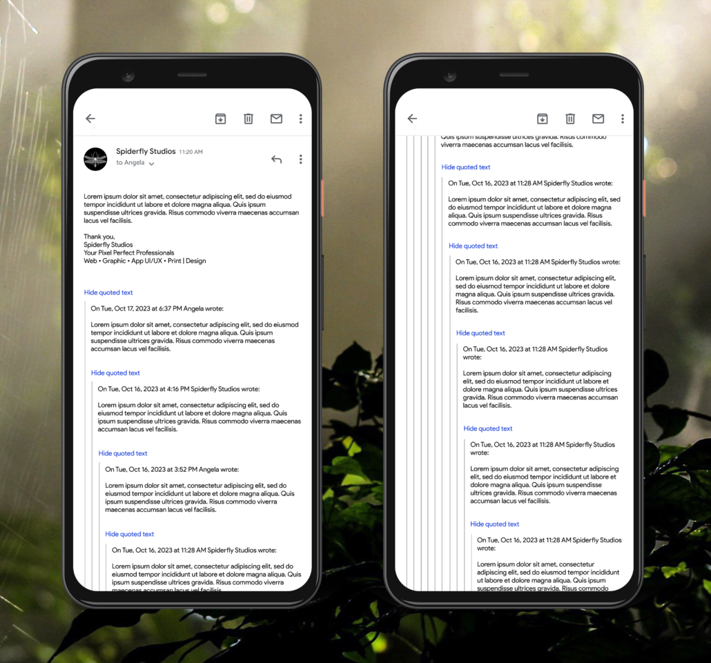 Gmail App - Quoted Content