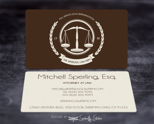 Sperling Law Business Cards - Spiderfly Studios