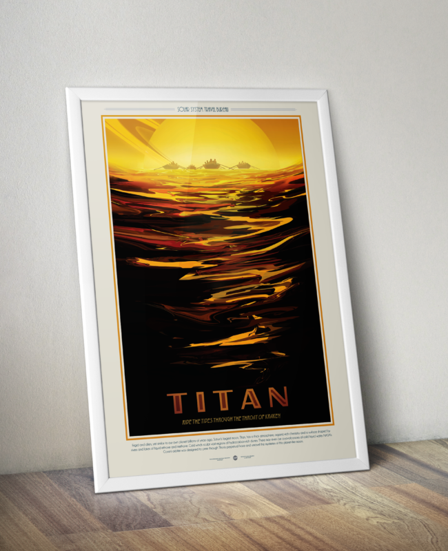 Retro Space Travel Posters - Titan